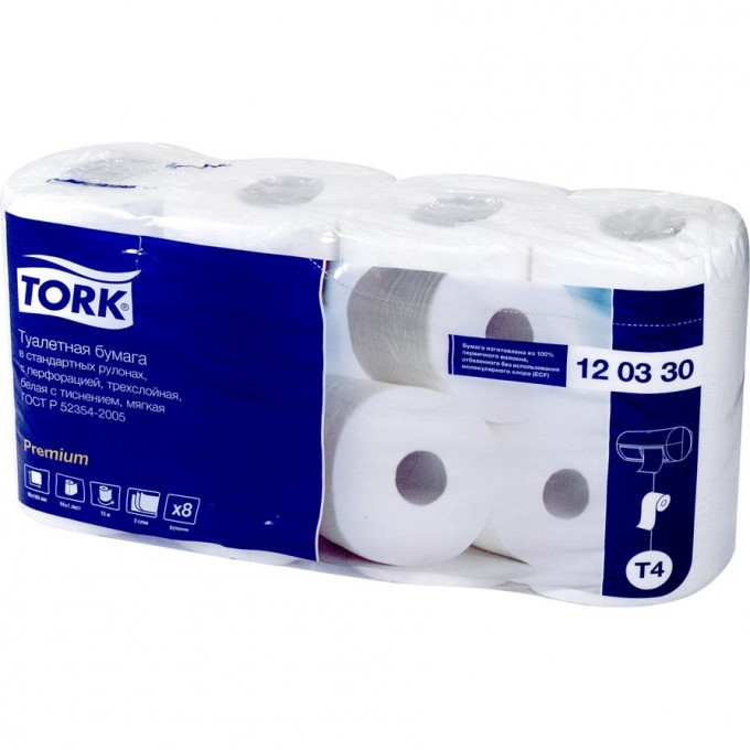 Бумага туалетная TORK PREMIUM 15 м 1/12 8 рул/уп T-120330 Бумага туалетная TORK PREMIUM 15 м 1/12 8 рул/уп T-120330