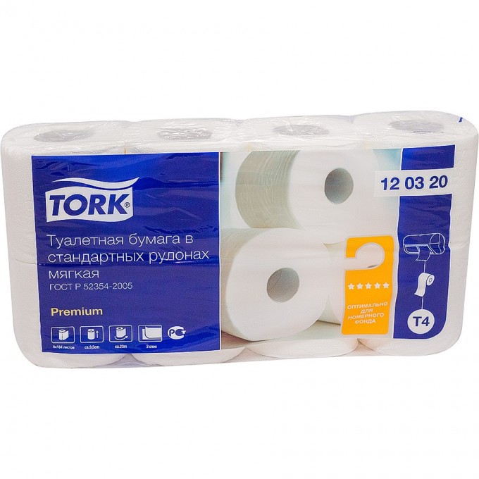 Бумага туалетная TORK PREMIUM 8 рул/уп ''SCA'' 1/12 T-120320 Бумага туалетная TORK PREMIUM 8 рул/уп ''SCA'' 1/12 T-120320