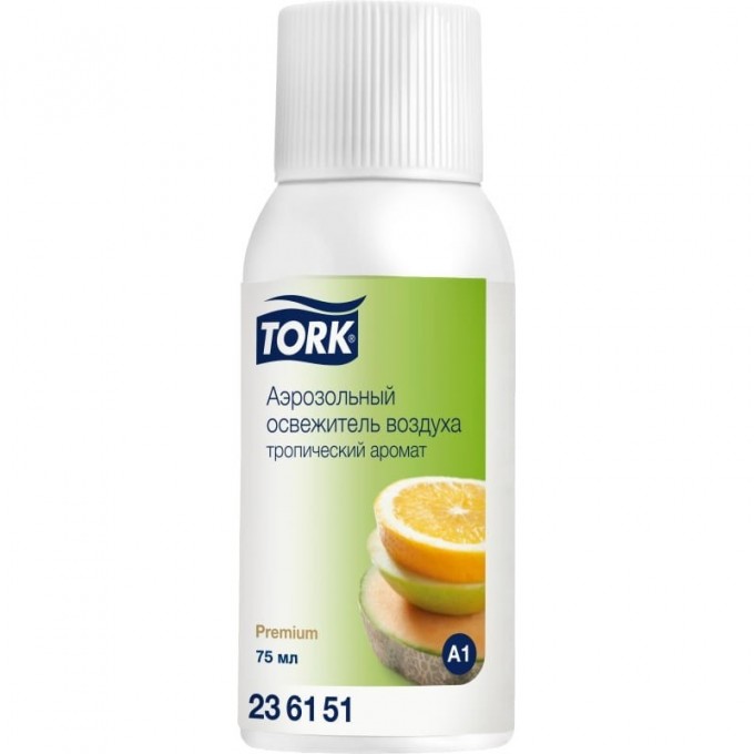 Освежитель аэрозольный TORK PREMIUM ТРОПИЧЕСКИЙ 75 мл 2 шт А1 картридж для диспенсера 1/1 PX-236151n Освежитель аэрозольный TORK PREMIUM ТРОПИЧЕСКИЙ 75 мл 2 шт А1 картридж для диспенсера 1/1 PX-236151n