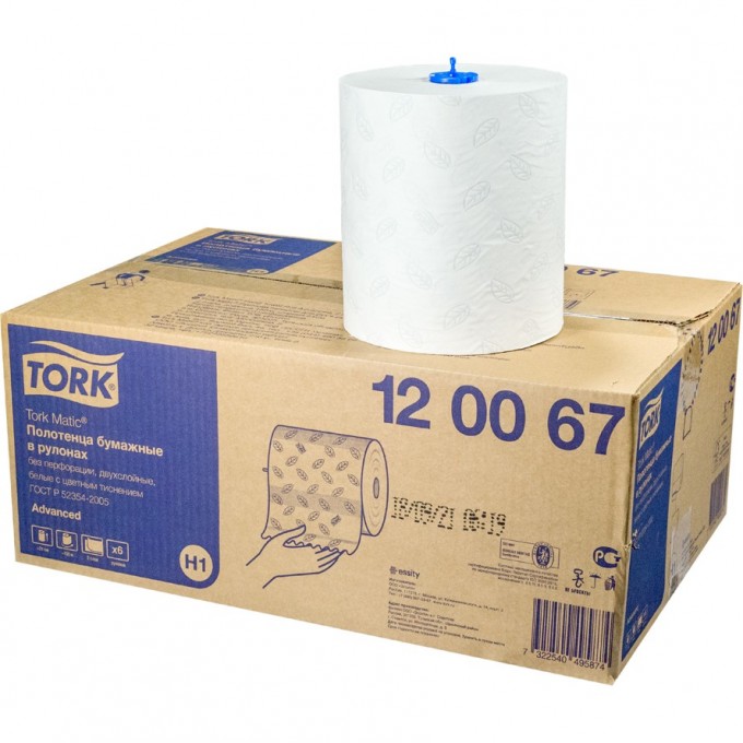Полотенце бумажное TORK ADVANCED 150 м 1/1 6 шт/уп T-120067n Полотенце бумажное TORK ADVANCED 150 м 1/1 6 шт/уп T-120067n