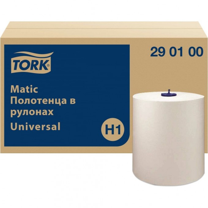 Полотенце бумажное TORK MATIC 1-слой 280 м в рулоне h290 d190 мм 6 шт/уп 1/1 белое G-290100n Полотенце бумажное TORK MATIC 1-слой 280 м в рулоне h290 d190 мм 6 шт/уп 1/1 белое G-290100n