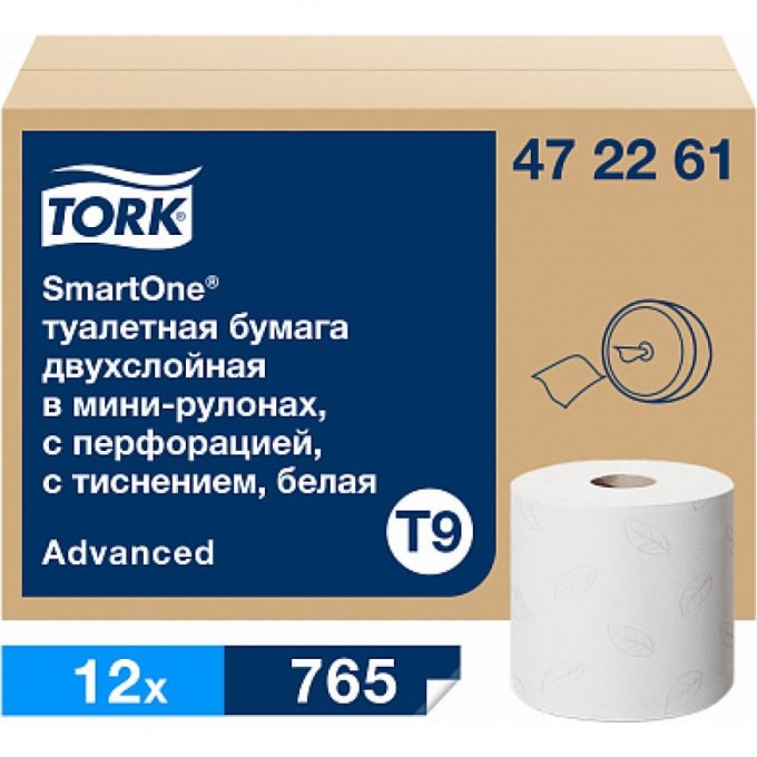 Туалетная бумага TORK SMARTONE в мини рулонах Т9 (12 рул. в уп.) G-472261 Туалетная бумага TORK SMARTONE в мини рулонах Т9 (12 рул. в уп.) G-472261